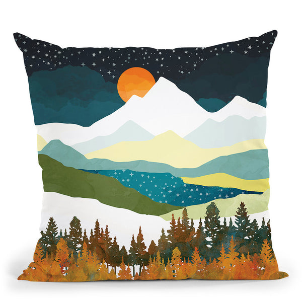 Winters Night Throw Pillow By Spacefrog Designs