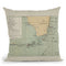 Florida Keys Lighthouse Map 1898 Throw Pillow By Adam Shaw