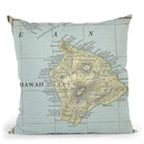 Big Island Hawaii 1901 Cartog Throw Pillow By Adam Shaw