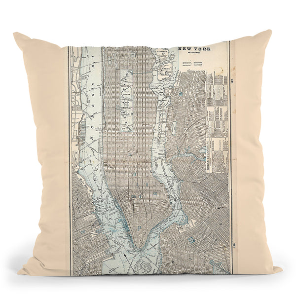 New York City 1893 Throw Pillow By Adam Shaw