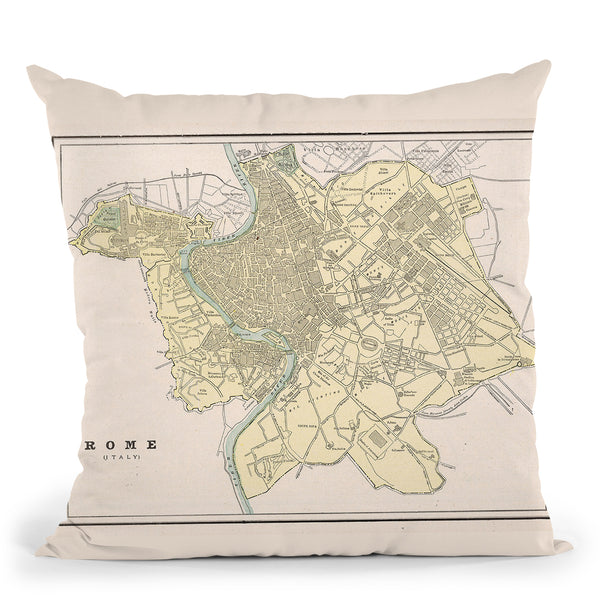 Rome Italy 1901 Throw Pillow By Adam Shaw