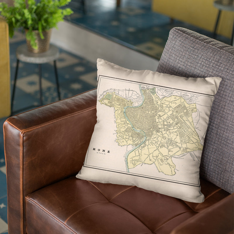 Rome Italy 1901 Throw Pillow By Adam Shaw