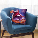 Trippy Space Sloth Turtle - Sloth Pizza Throw Pillow By Skyler Hill