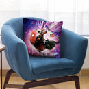 Lazer Warrior Space Cat Riding Chicken Eating Burrito Throw Pillow By Skyler Hill