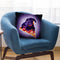 Outer Space Galaxy Dog Riding Pizza Throw Pillow By Skyler Hill