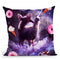 Outer Space Sloth Riding Llama Unicorn - Donut Throw Pillow By Skyler Hill