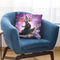 Lazer Warrior Space Cat Riding Turtle With Pizza Throw Pillow By Skyler Hill