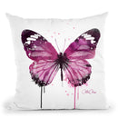 Amethyst Butterfly Throw Pillow By Cristina Alonso