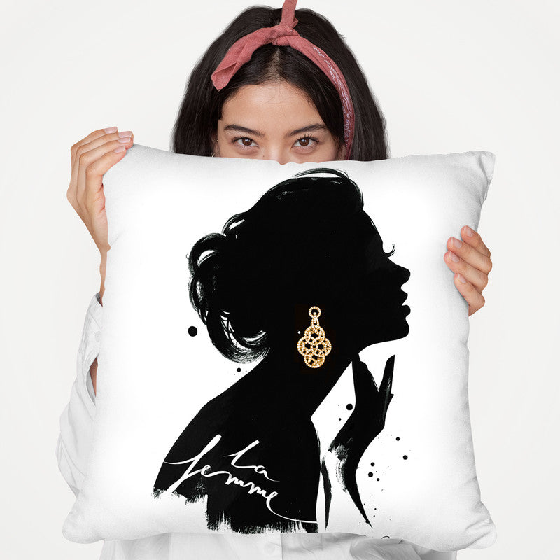 La Femme Throw Pillow By Cristina Alonso