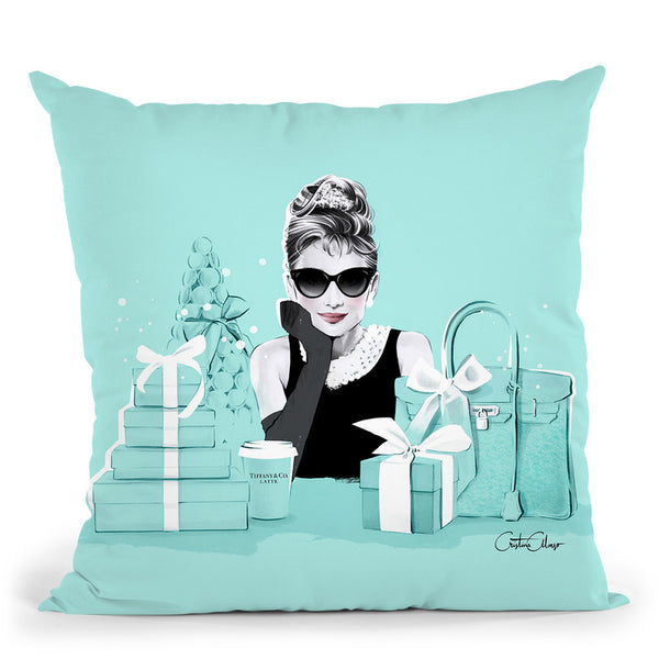 Breakfast At Tiffanys Throw Pillow By Cristina Alonso