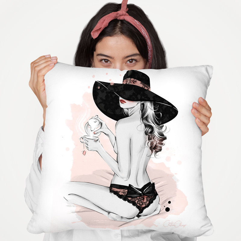 The Noir Throw Pillow By Cristina Alonso