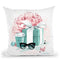 Blue Box & Peonies Throw Pillow By Cristina Alonso