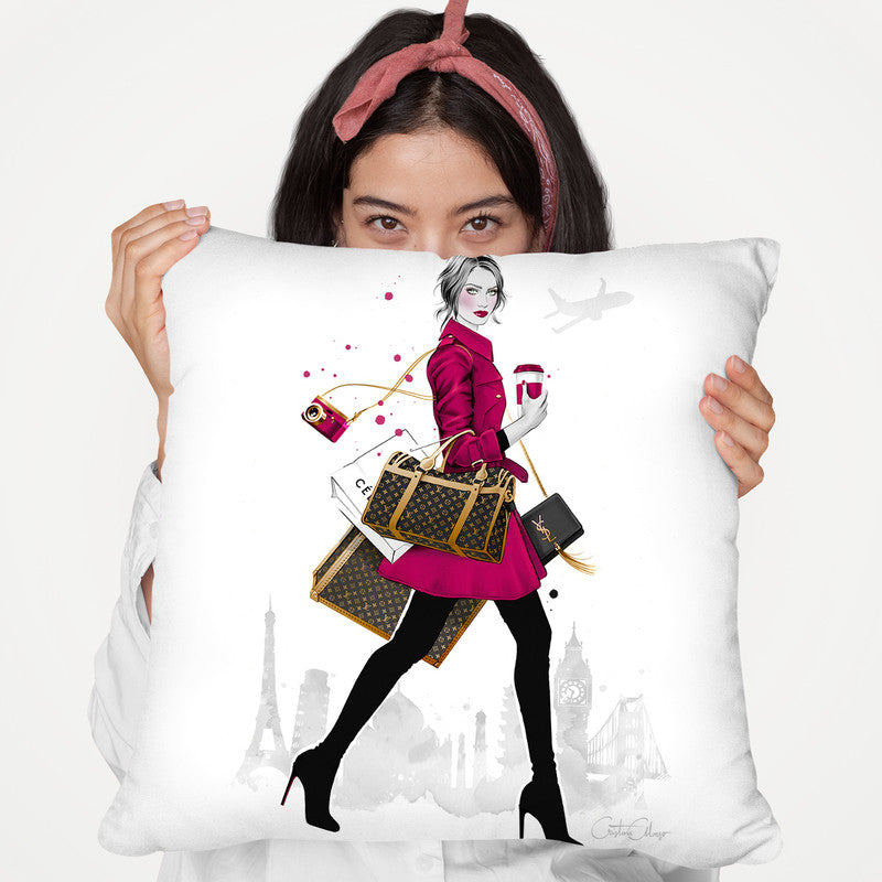 Wanderlust Throw Pillow By Cristina Alonso