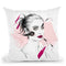 Glitter Lips Throw Pillow By Cristina Alonso