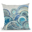 Variation Blue Grey Throw Pillow By Silvia Vassileva