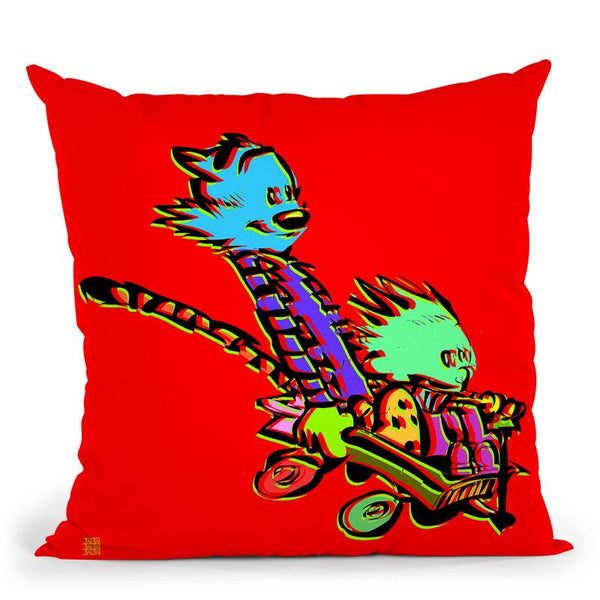 Calvin And Hobes Throw Pillow By  Technodrome1