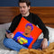 Evil Superman Orange Throw Pillow By  Technodrome1