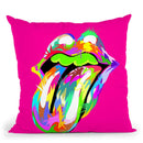 Rolling Mouth Swag Throw Pillow By  Technodrome1