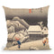Evening Snow Throw Pillow By Utagawa Hiroshige