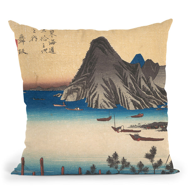 View Of Imaki Point From Maizaka Throw Pillow By Utagawa Hiroshige