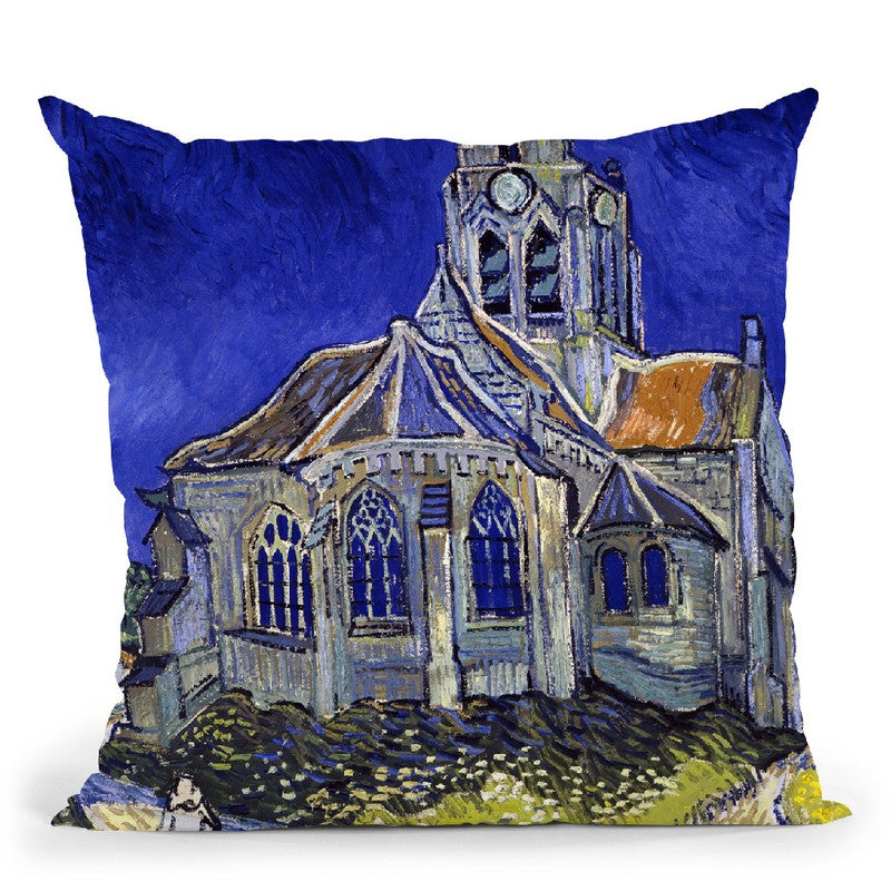 The Church At Auvers Throw Pillow By Van Gogh