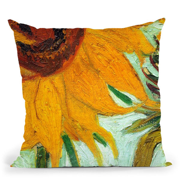 Twelve Sunflowers Throw Pillow By Van Gogh