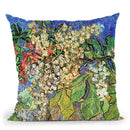 Blossoming Chestnut Branches Throw Pillow By Van Gogh