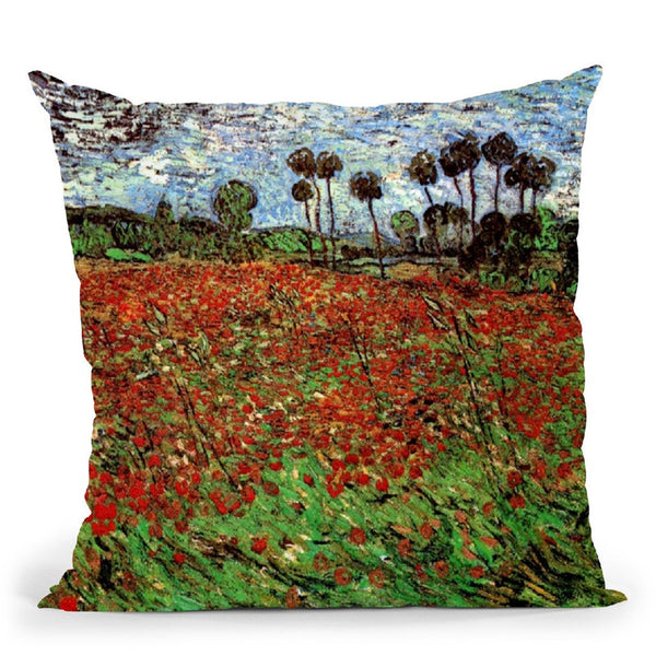 Field Of Poppies Throw Pillow By Van Gogh