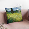 Green Wheat Field With Cypress Throw Pillow By Van Gogh