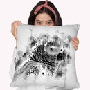 African Grey Parrot I Throw Pillow By Cornel Vlad - by all about vibe