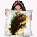 Chameleon Throw Pillow By Cornel Vlad - by all about vibe