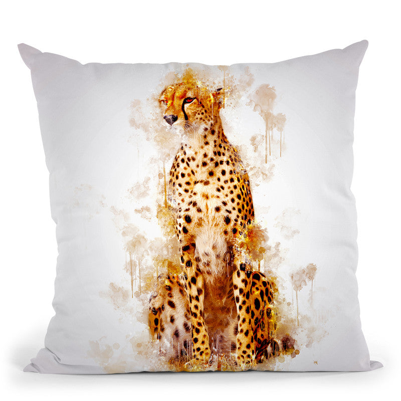 Cheetah Throw Pillow By Cornel Vlad - by all about vibe