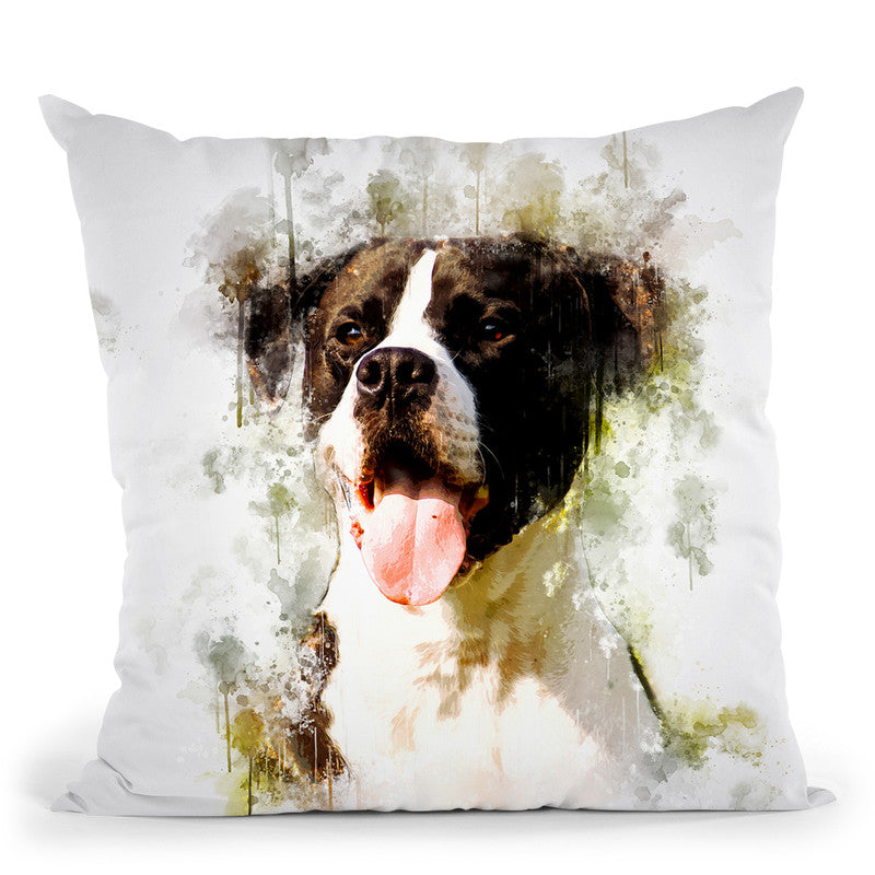 Dog Happy Throw Pillow By Cornel Vlad - by all about vibe
