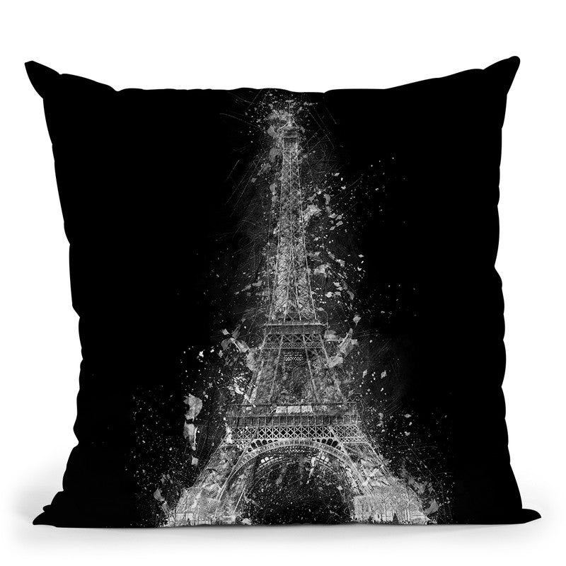 Eiffel Tower 3 Throw Pillow By Cornel Vlad - by all about vibe
