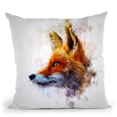 Fox Head Sideways Throw Pillow By Cornel Vlad - by all about vibe