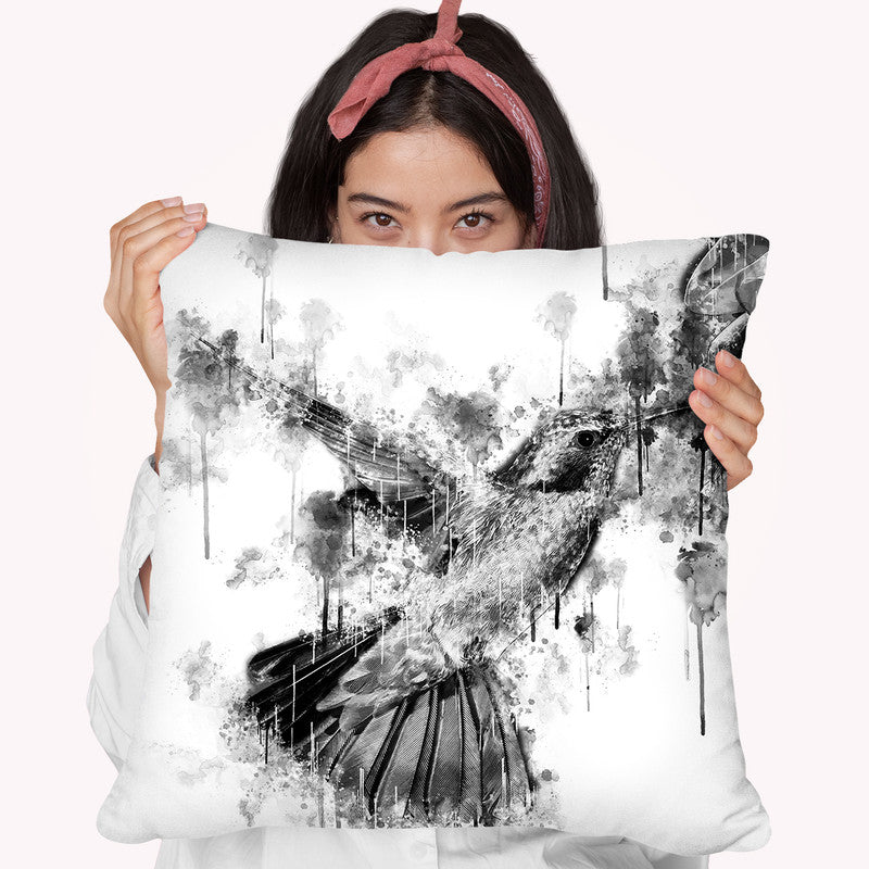 Humingbird I Throw Pillow By Cornel Vlad - by all about vibe
