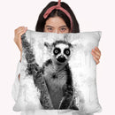 Lemur I Throw Pillow By Cornel Vlad - by all about vibe