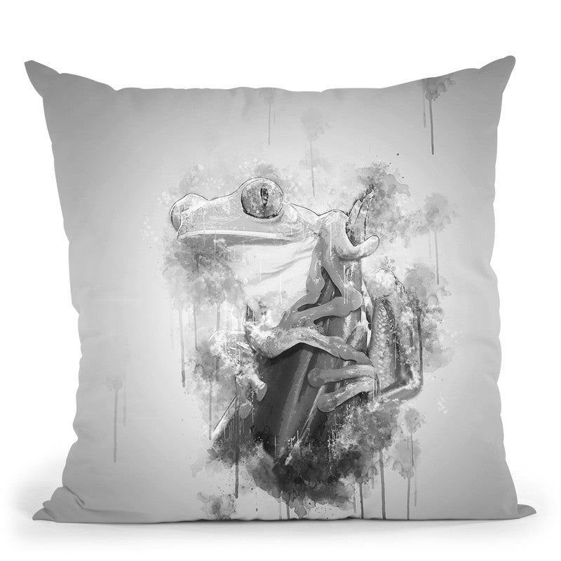 Red Eye Tree Frog I Throw Pillow By Cornel Vlad - by all about vibe
