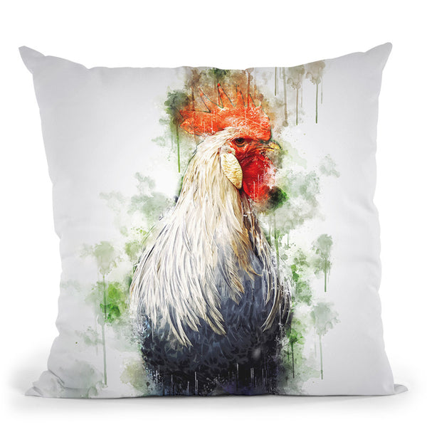 Rooster 2 Throw Pillow By Cornel Vlad - by all about vibe