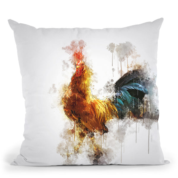Rooster Throw Pillow By Cornel Vlad - by all about vibe