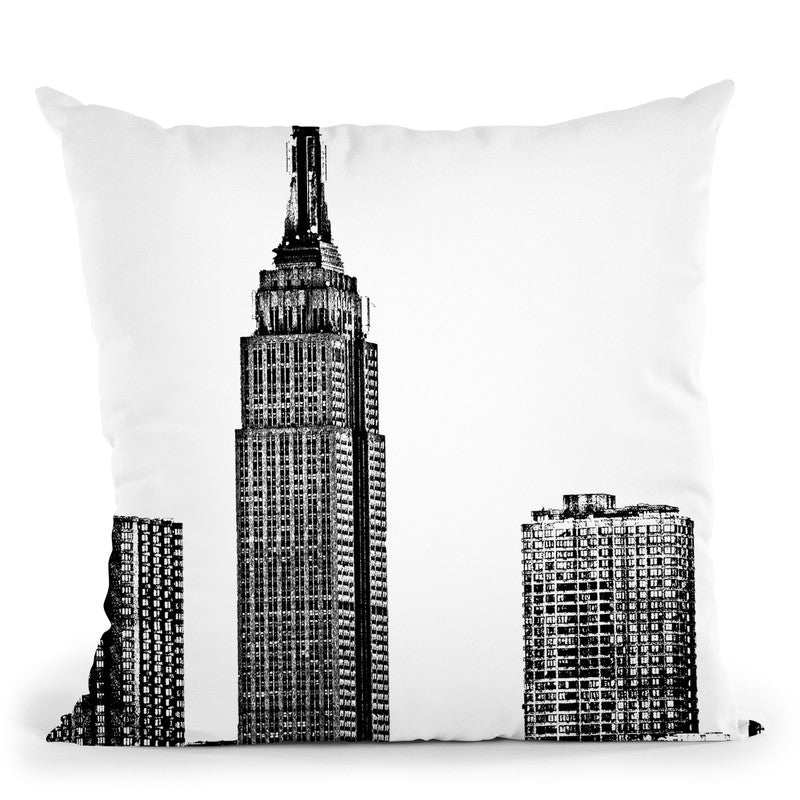 Nyc In Pure B&W Xviii Throw Pillow By World Art Group