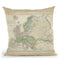 Map Of Europe Throw Pillow By World Art Group