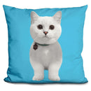 Nala Cat Blue Throw Pillow
