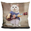 Nala Cat Guitar Lifestyle Throw Pillow