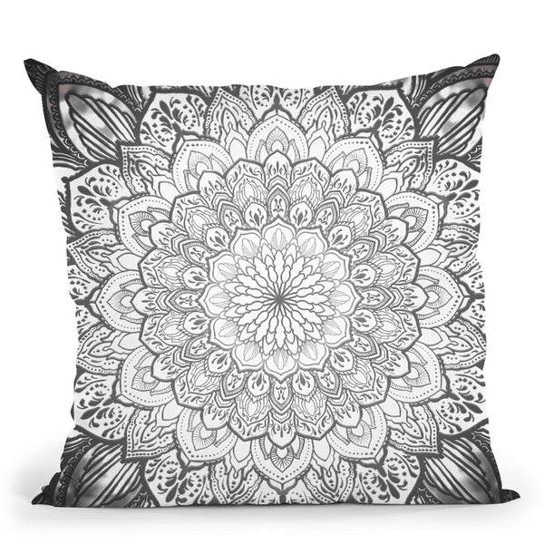 Ornate Mandala - White Throw Pillow By Yantart Designs
