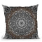 Ornate Mandala - Brown Throw Pillow By Yantart Designs