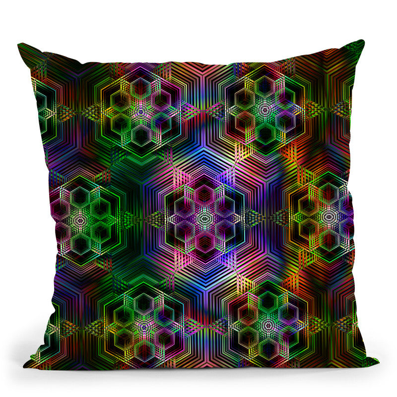 Hexagon Pattern Serie I Throw Pillow By Yantart Designs