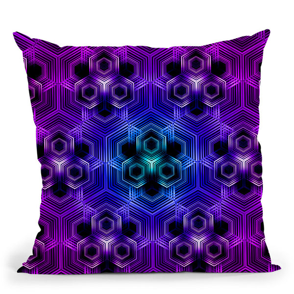 Hexagon Pattern Serie Vii Throw Pillow By Yantart Designs