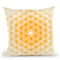Flower Of Life Pattern - Teal Orange Throw Pillow By Yantart Designs