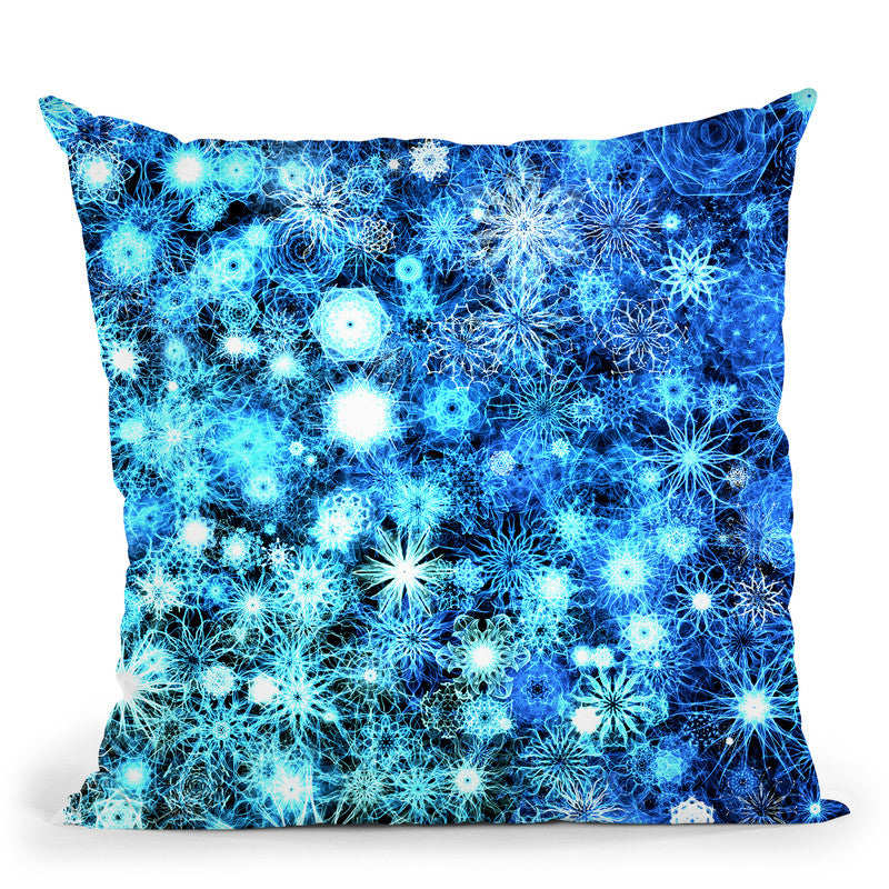 Blue Psychedelic Universe Throw Pillow By Yantart Designs
